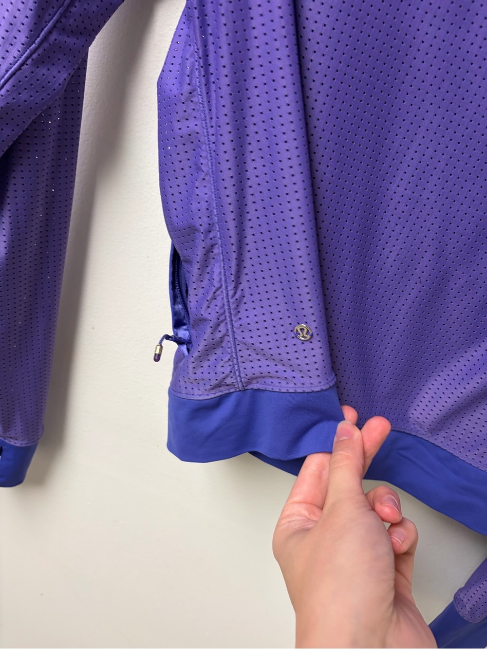 Lululemon Sweaty or Not Jacket Iris Flower Purple Size 10 - Picture 9 of 10